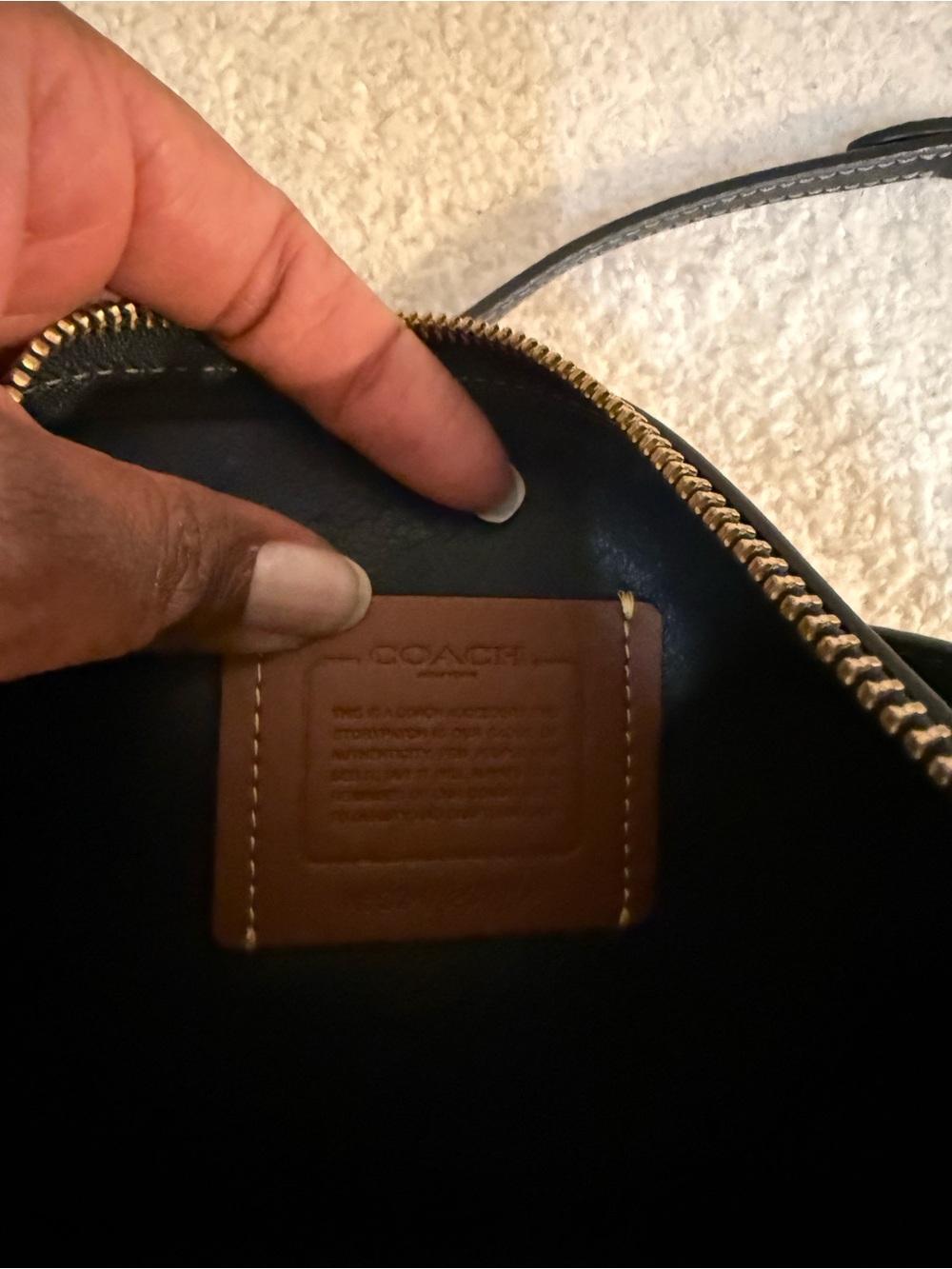 Coach Black Leather Wristlet with Gold Hardware - Picture 4 of 7